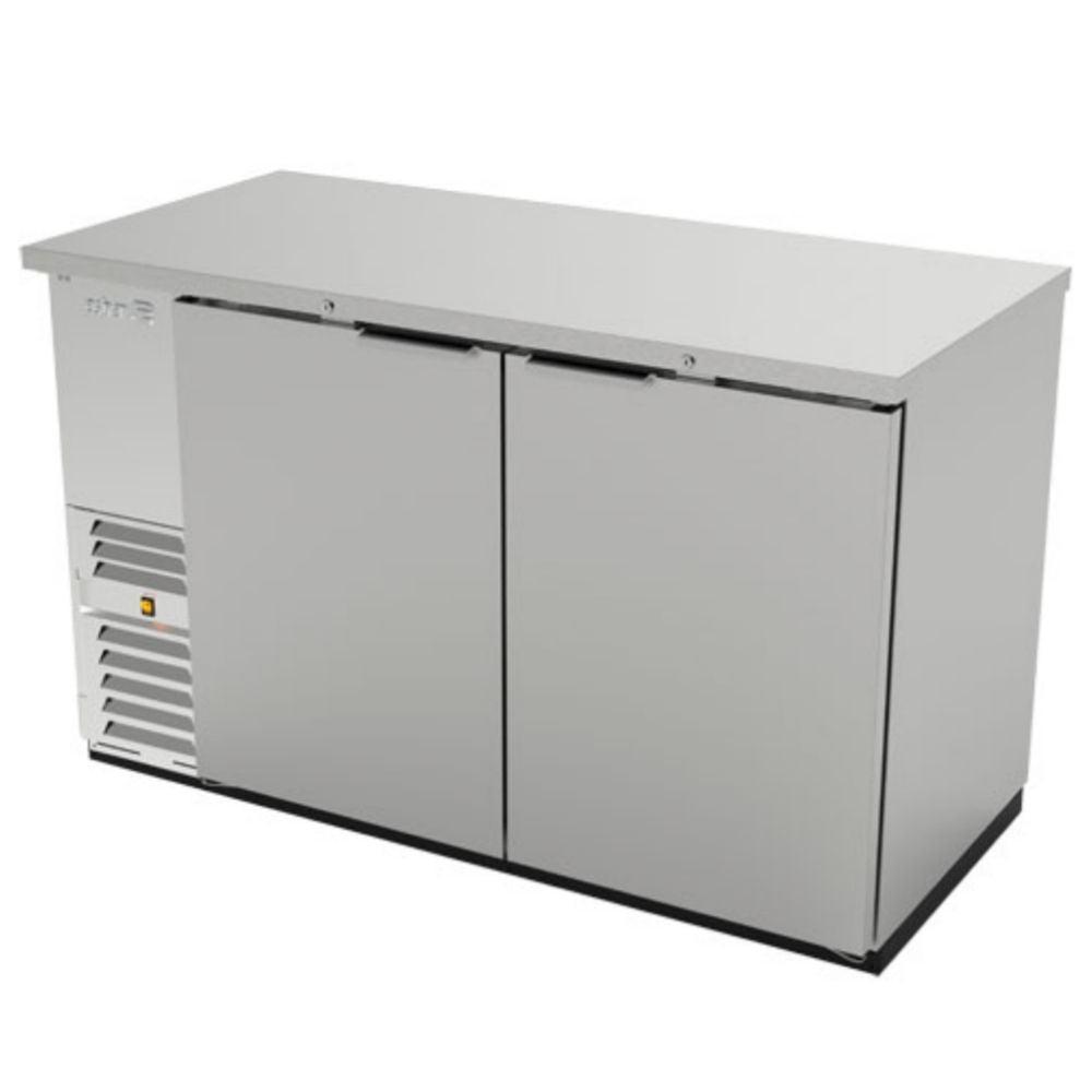 REFRIGERADOR ASBER ABBC-58 HC / S-HC | Refrigerador Contra Barra | 2 Puertas Solidas | 4 Parrillas | Iluminación LED | Acero Inoxidable | Fonda Bistro Supermercado Restaurante Bar Cafeteria Bebidas Frias Cerveza