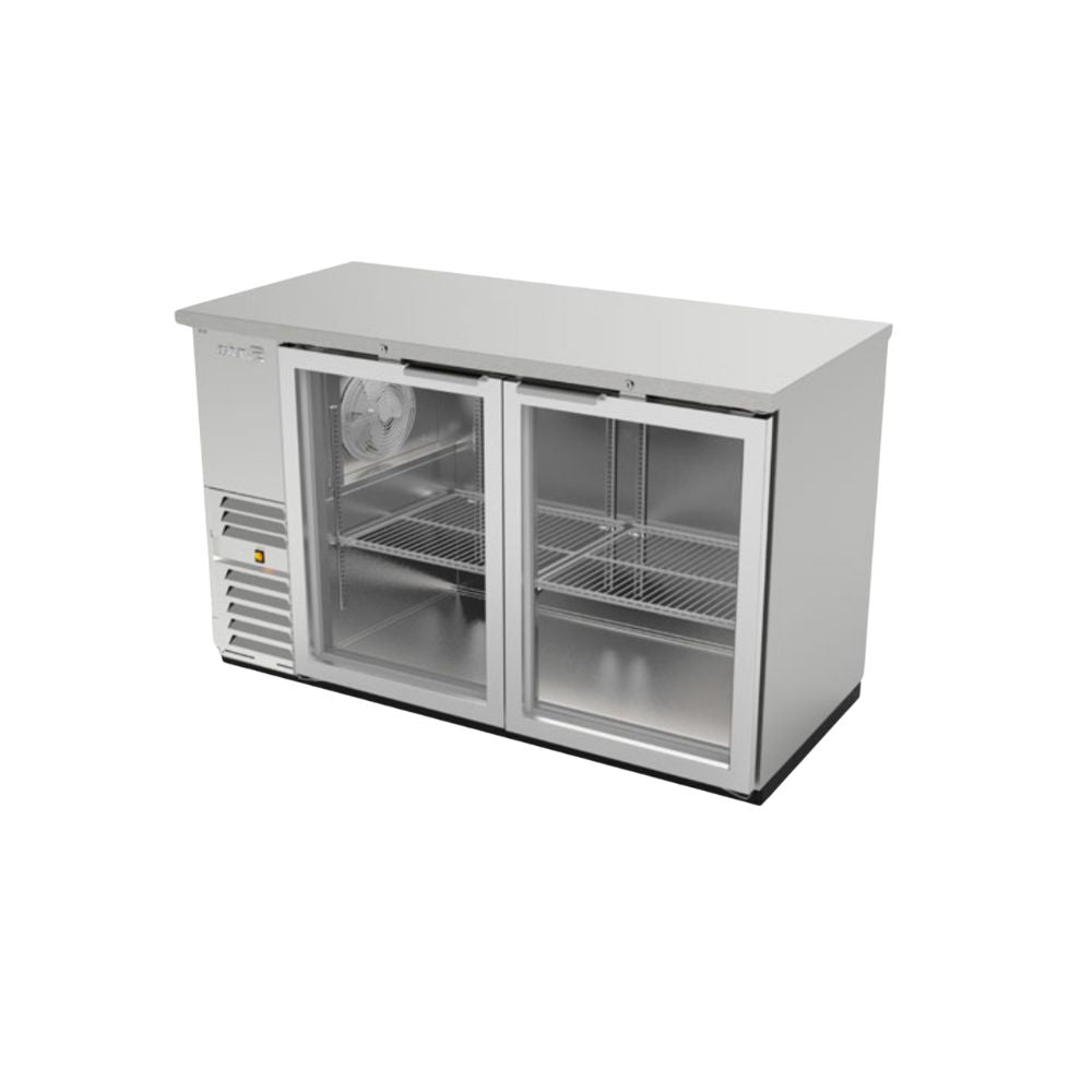 REFRIGERADOR ASBER ABBC-68G HC / SG-HC | Refrigerador Contra Barra | 2 Puertas Cristal | Iluminación Interior | Evaporación Automática | Puesto Negocio Tienda Refrigerar Bebidas Bar Restaurante Hotel Cafeteria