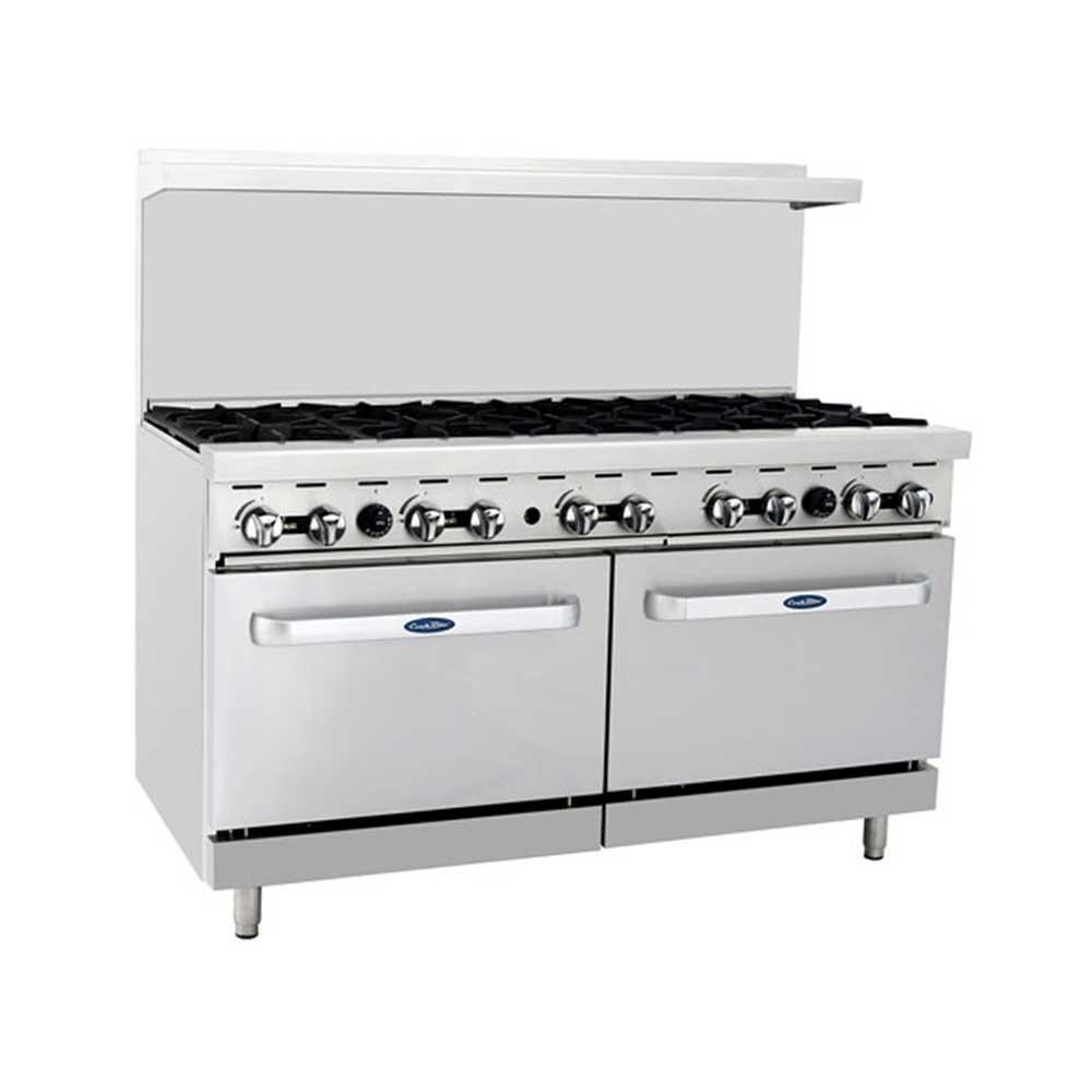 Atosa Ato-10B Estufa Gas 10 Quemadores 2 Hornos Acero Inoxidable - Estufas - Atosa - KitchenMax Store
