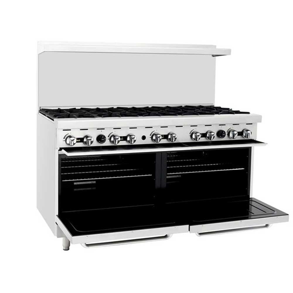 Atosa Ato-10B Estufa Gas 10 Quemadores 2 Hornos Acero Inoxidable - Estufas - Atosa - KitchenMax Store