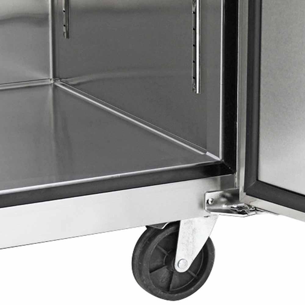 Atosa MBF8005GR Refrigerador Vertical 2 Puertas Solidas 3 Parrillas Acero Inoxidable - Refrigeradores - Atosa - KitchenMax Store