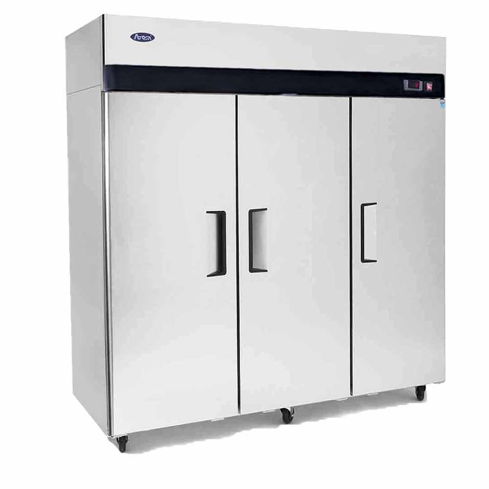 Atosa MBF8006GR Refrigerador Vertical 3 Puertas Solidas 9 Parrillas Acero Inoxidable - Refrigeradores - Atosa - KitchenMax Store