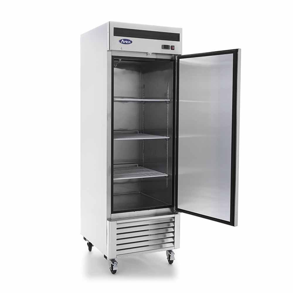 Atosa MBF8505GR Refrigerador Vertical 1 Puerta Solida 3 Parrillas Acero Inoxidable - Refrigeradores - Atosa - KitchenMax Store