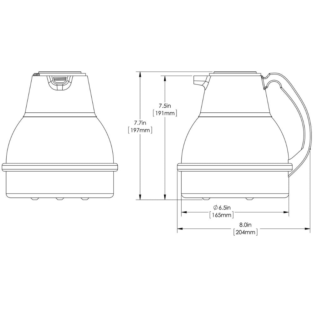 Bunn THERMAL CARAFE, BLK 1.9L 1PK Jarra Termica Cafeterías Restaurantes Establecimiento Cocina Comedor Negocio Bebidas Bar Tiendas de Convivencia Oficina Sala de Espera. KitchenMax.Store. Envíos seguros a todo México. Cotiza hoy mismo.