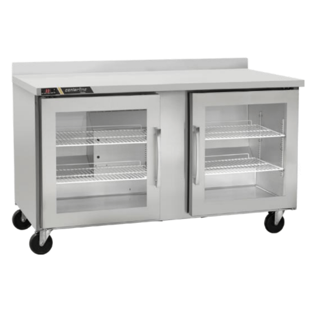 Centerline CLUC-60R-GD-WTLL Refrigerador Bajo Barra Puertas Cristal Mesa de Trabajo Abertura Izquierda - - Centerline - KitchenMax Store