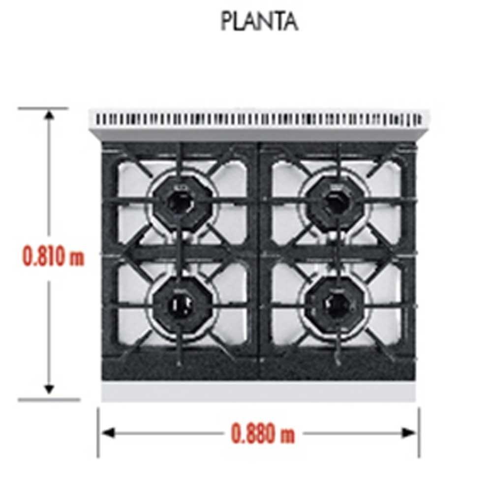 ESTUFA CORIAT EC-4-GA HD DE PISO | Estufa | 4 Quemadores Extra Grandes | Gabinete Abierto | Gas | Cenaduría Lonchería Fonda | Estufa Quemador Gabinete Heavy Duty Restaurante Comedor Acero Charola Residuos Preparación Alimento Comida Master Respaldo