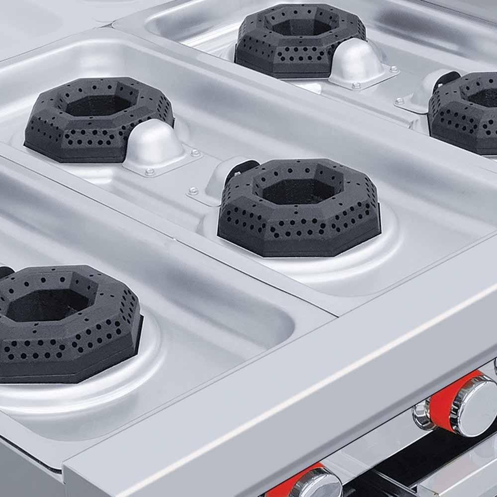 Coriat EC-6-GRILL MESA MASTER Estufa 6 Quemadores Plancha Gratinador - Estufas / Parrillas - Coriat - KitchenMax Store