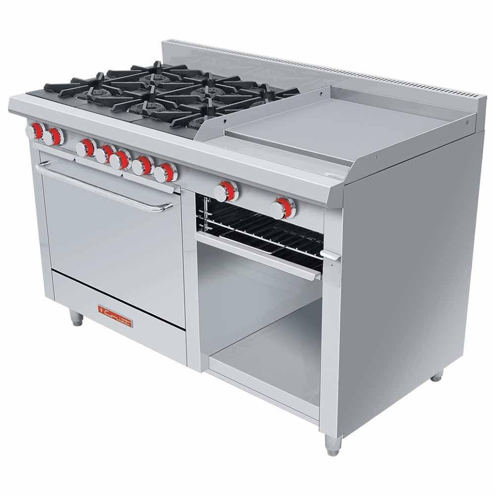 Coriat EC-6-H-GRILL MASTER Estufa 6 Quemadores Horno Plancha - Estufas / Parrillas - Coriat - KitchenMax Store