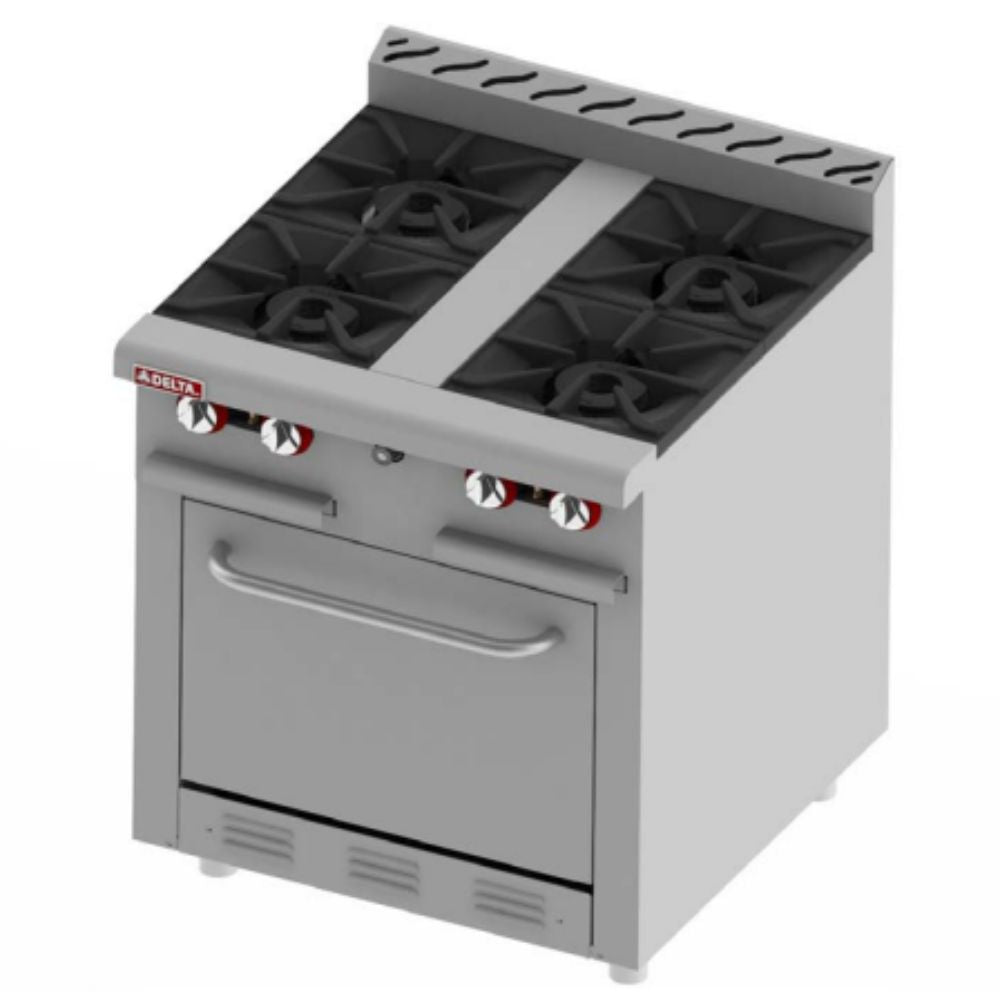 Delta Aquiles H4 Estufa 4 Quemadores Abiertos 1 Horno - - Delta - KitchenMax Store