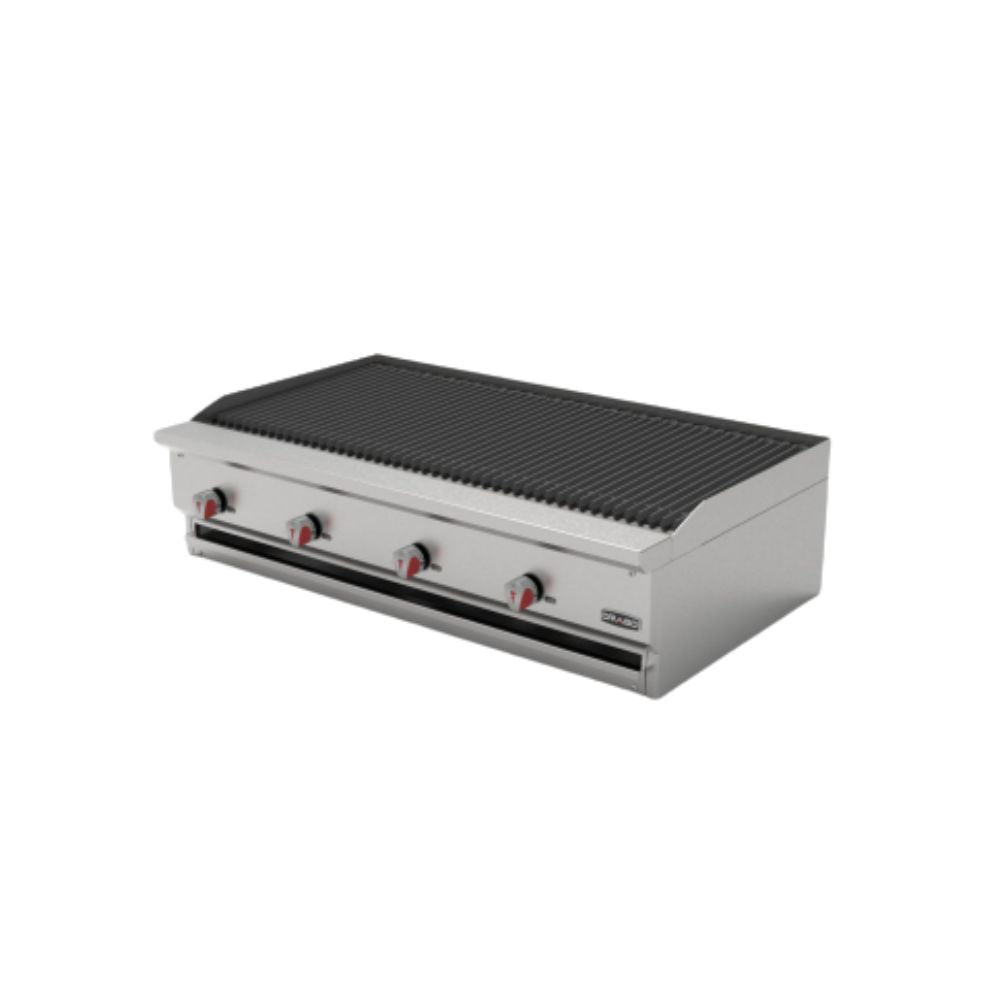 Drago AG-4-R Asador Gas Radiante Acero Inoxidable Asar Negocio Tostar Restaurante Cocina Comedor Industriales Asada Autoservicio Alta Cocina. Ideal para restaurante, cocina, industrial, tostar, abrasar, alta cocina, banquetes, alta cocina, negocio, cocinar, carne, res, puerco, pollo, hamburguesas, verduras, vegetales, elotes, barbecue, bbq, brochetas, carne asada, autoservicio, etc. KitchenMax.Store. Envíos seguros a todo México. Cotiza hoy mismo.