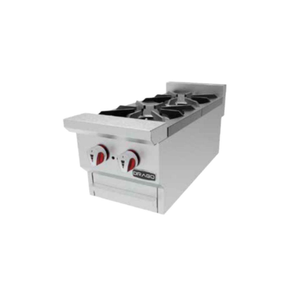 Drago CG-20 Parrilla 2 Quemadores Frente 31 cm Gas Acero Inoxidable -  - Drago - KitchenMax Store
