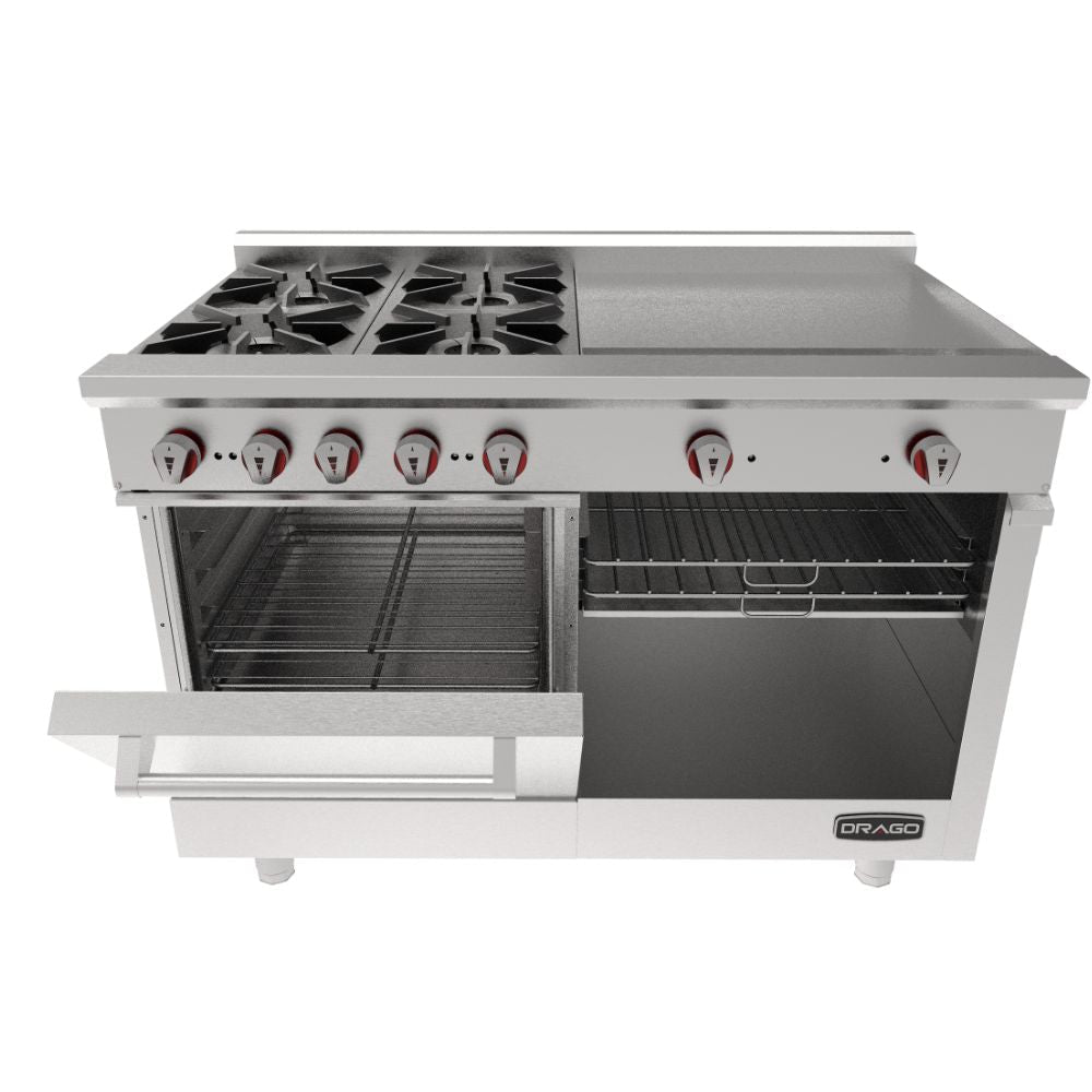 Drago CG-41 PD Estufa 4 Quemadores Horno Plancha Gratinador - - Drago - KitchenMax Store