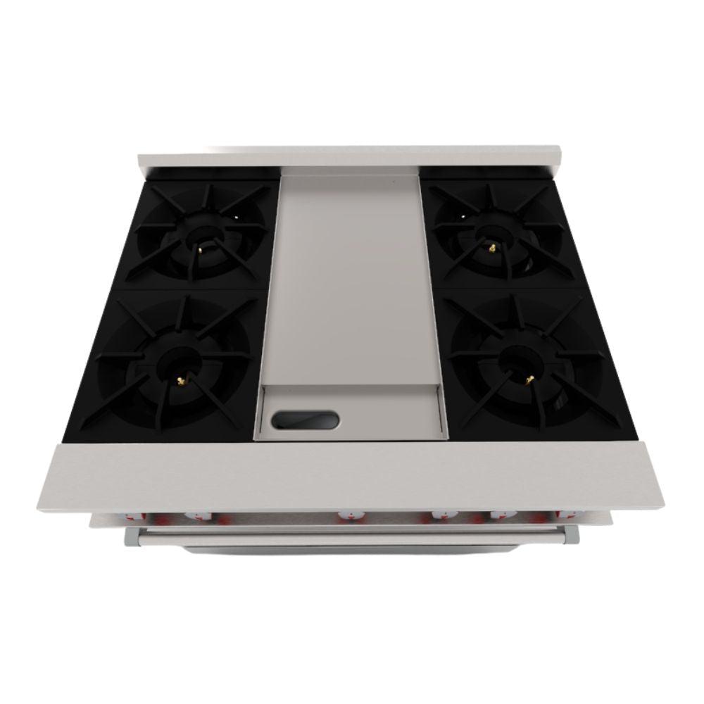 Drago CG-41P Estufa 4 Quemadores Horno Plancha - - Drago - KitchenMax Store