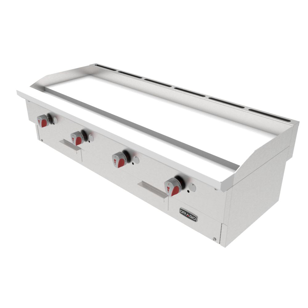 Drago PG-4 SLIM Plancha Frente 122 cm - 48 pulgadas - Gas 4 Controles Acero Inoxidable - - Drago - KitchenMax Store