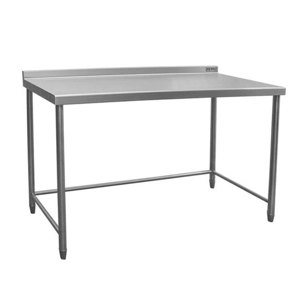 Ferro 15421109 Mesa Respaldo Sin Entrepaño Acero Inoxidable 183 cm - Mesa de Trabajo - Ferro - KitchenMax Store