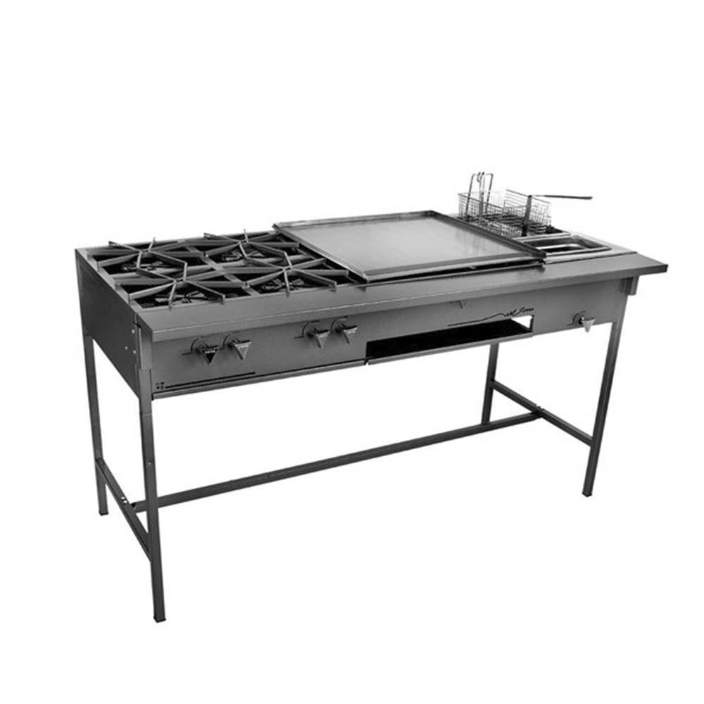 Ferro 16543004 Parrilla 4 Quemadores Plancha Freidor Gas LP - Parrilla - Ferro - KitchenMax Store
