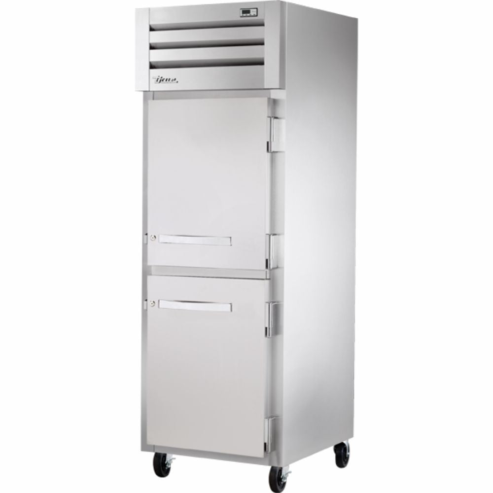 GABINETE CALIENTE TRUE STG1H-2HS | Gabinete con Calefacción Vertical | 2 Medias Puertas Solidas | Acero Inoxidable Aluminio | Conservar Alimentos Calientes Panaderia Pasteleria Restaurante Cocina Industrial Banquetes Pan Masa