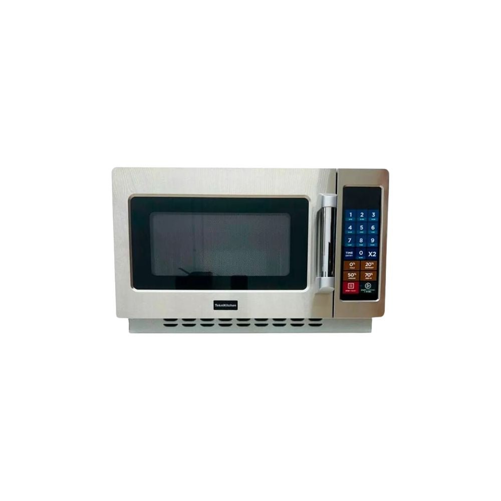 HORNO MICROONDAS TEKNIKITCHEN TKM10TC | Horno Microondas | 1.2 Pies Cúbicos | Acero Inoxidable | Cocina Industrial Restaurante Hotel Cocina Hogar Negocio Calentar Puesto Oficina Calentar Rapido Alimentos