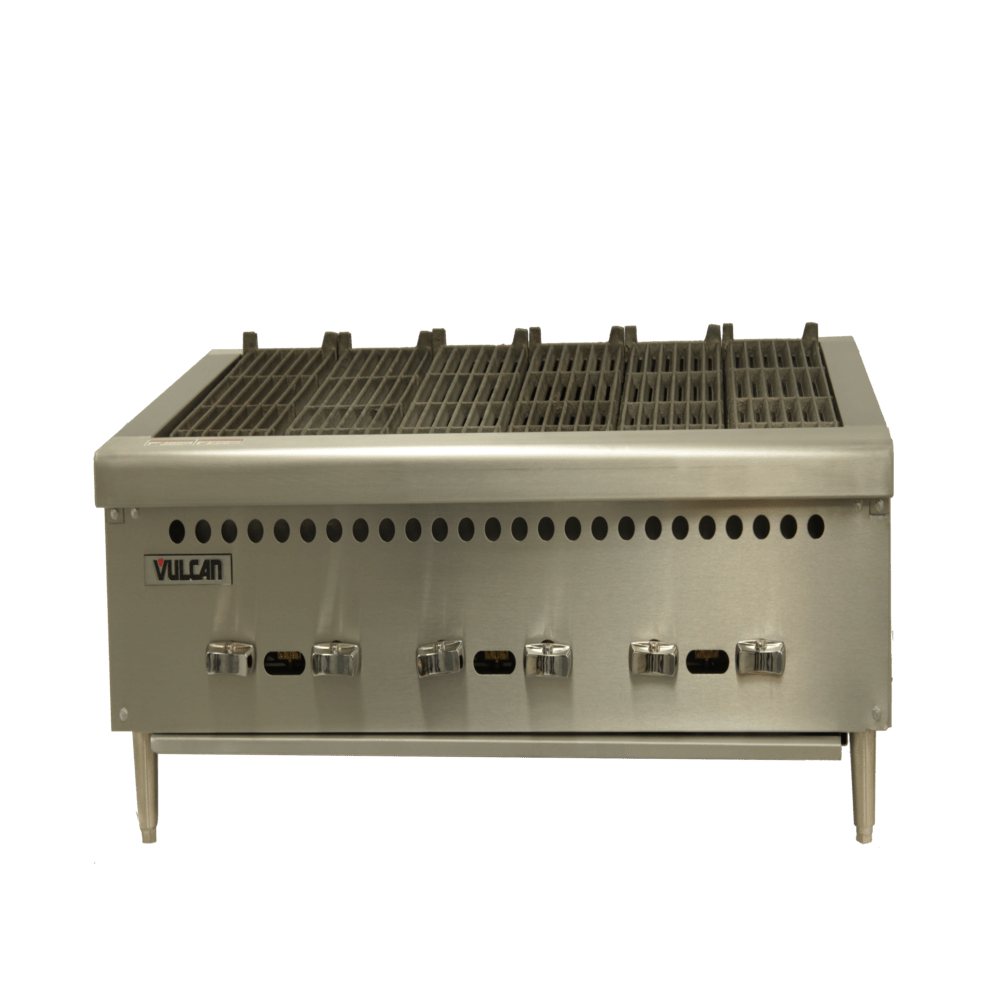 Hobart Vulcan VCRB36 Asador - 25 Pulgadas - Gas 6 Controles Acero Inoxidable Gris - Asador - Vulcan - KitchenMax Store