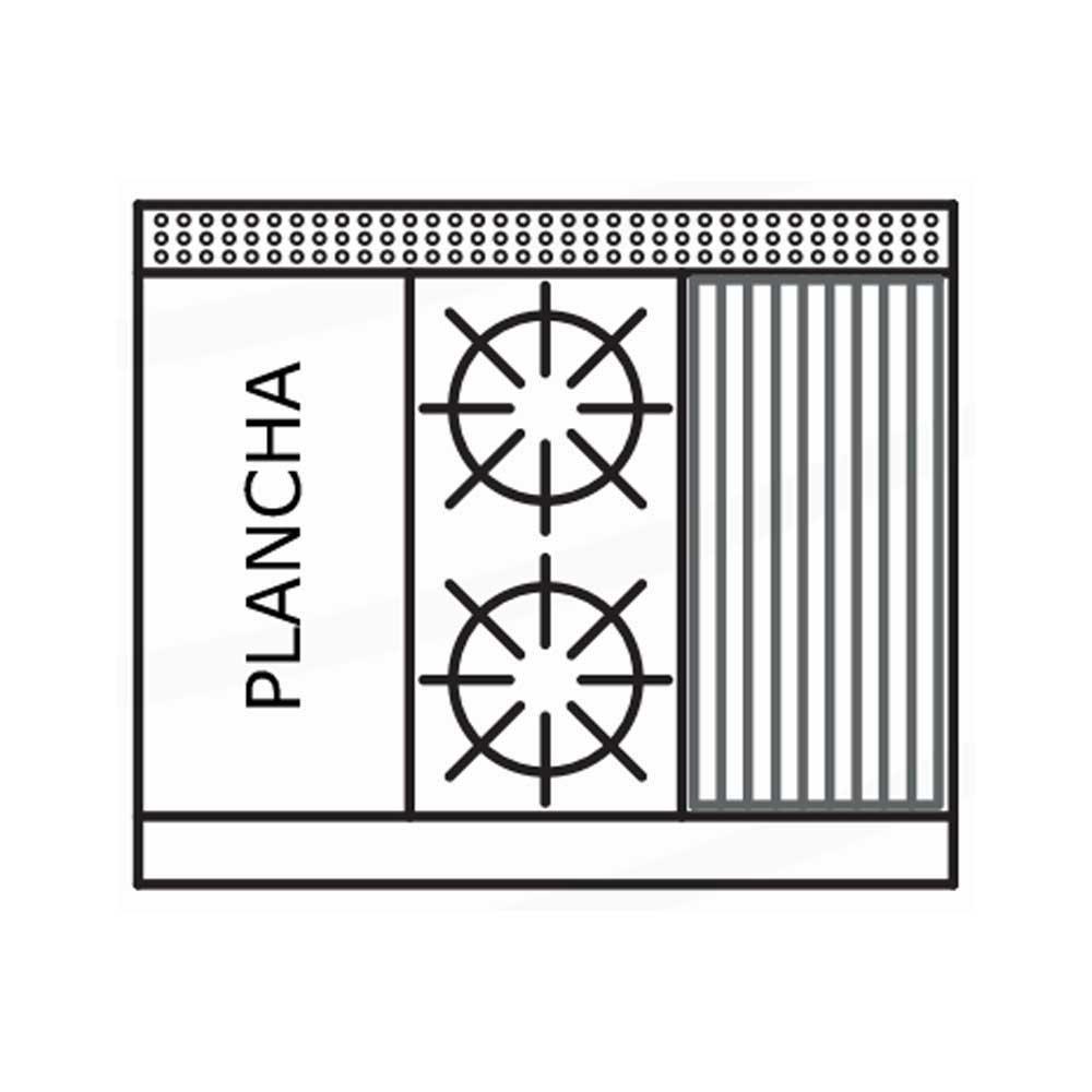 International EM3/3Q Estufa Triple 3 Quemadores Gas LP - Estufas Maestras - International - KitchenMax Store