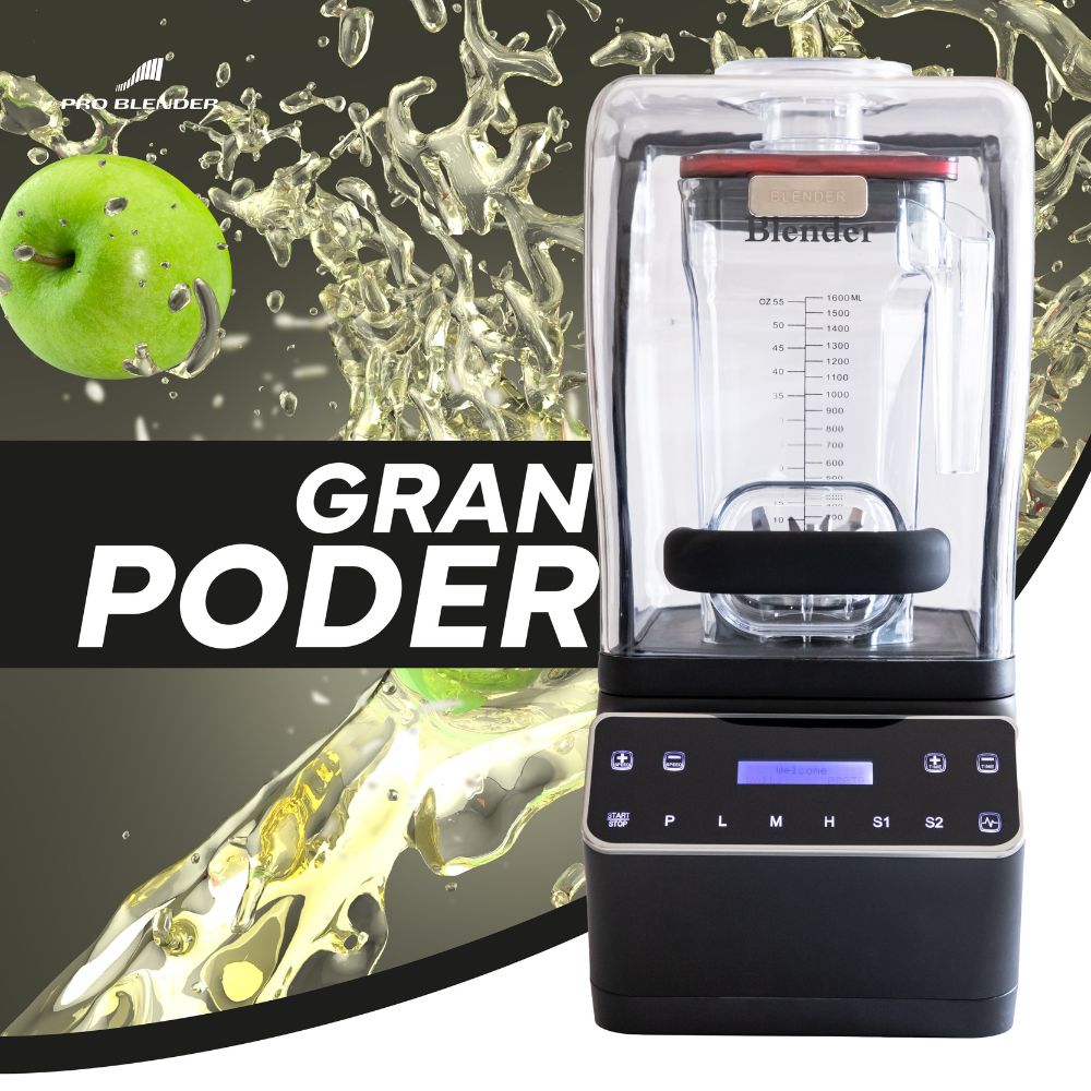 Licuadora Silenciosa | con Capelo | 6 Programas Preestablecidos | Cafeterías Bares Hoteles Restaurantes Cocina Industrial Restaurante Banquetes Bar Cafetería para Moler Triturar Licuar Puré LICUADORA BALI EQUIPMENT PRO BLENDER 1052C DIGITAL PRO Ambientada
