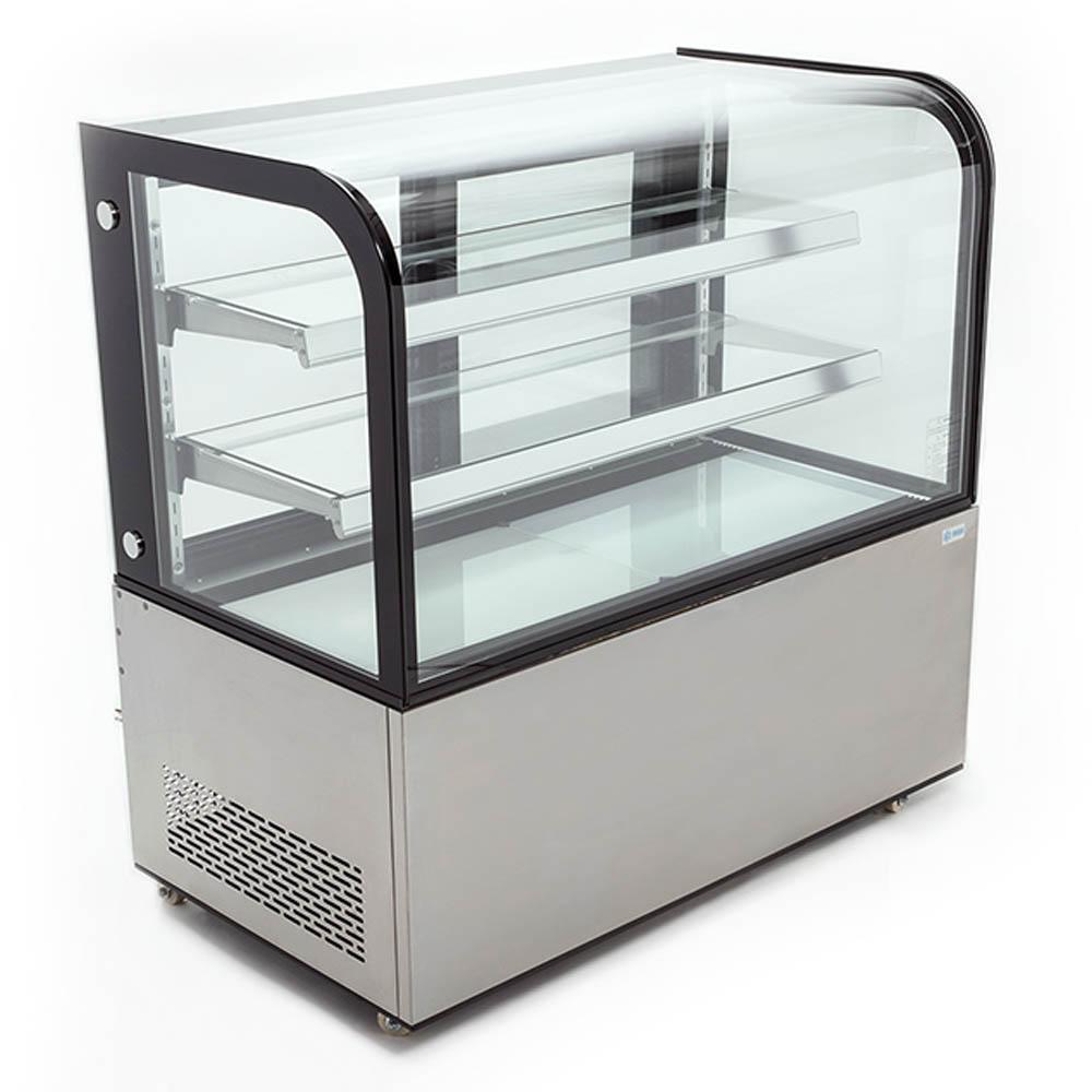 Migsa Arc-370Y Vitrina Refrigerada Piso Cristal Curvo. 121.5 cm. 400 Lt/14.1 pies - 110 V - Vitrinas Refrigeradas - Migsa - KitchenMax Store