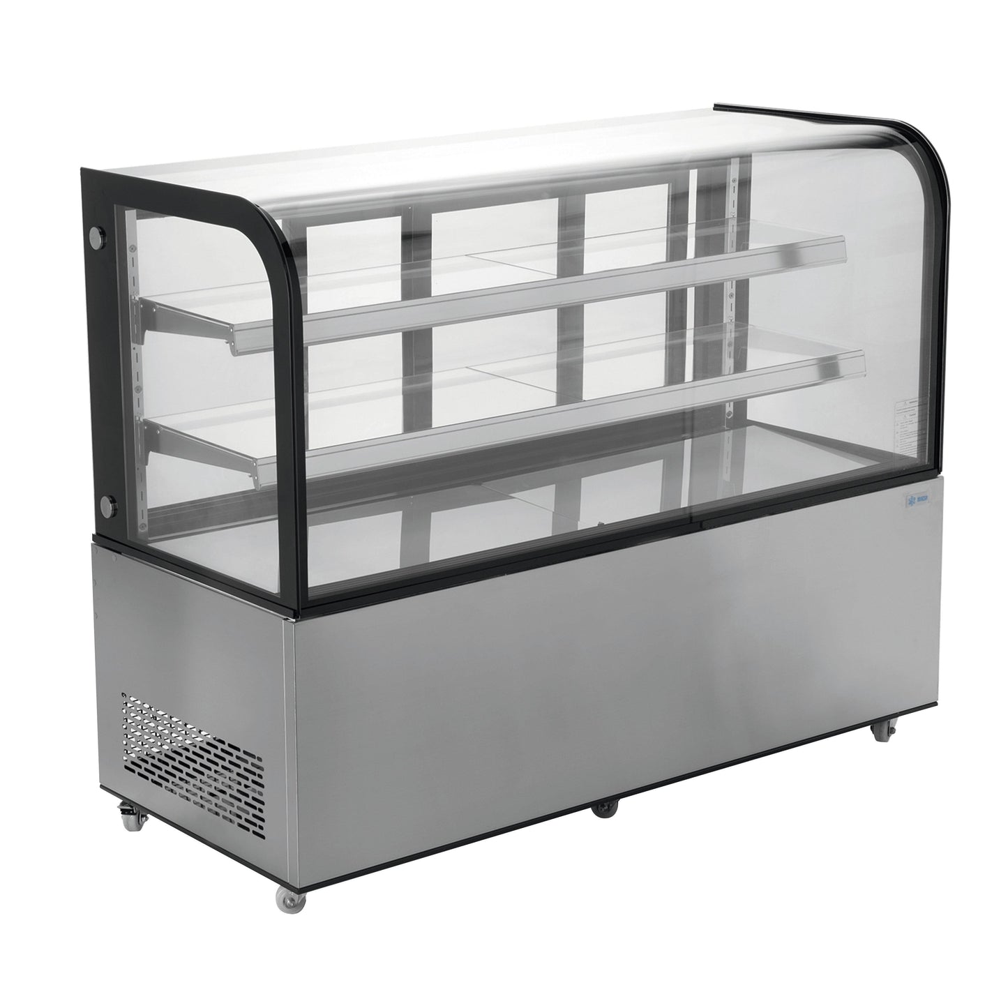 Migsa Arc-470Y Vitrina Refrigerada Piso Cristal Curvo. 151.5 cm. 500Lt/17.65 pies - 110 V - Vitrina Refrigerada - Migsa - KitchenMax Store