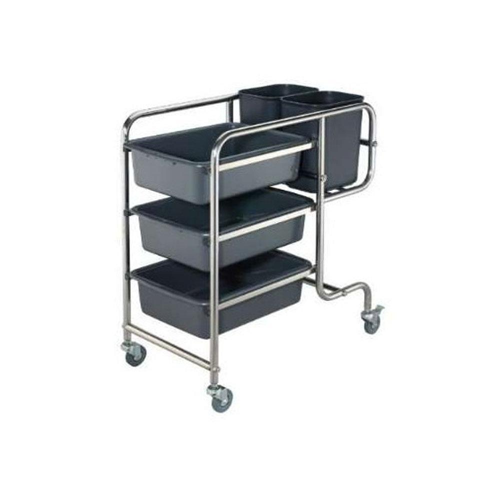 Migsa Rtc-5B Carro Recolector De Loza Sucia 3 Niveles Restaurante Cafeteria Banquetes Hotel Alimentos.  Envíos Seguros a Todo México. Cotiza Hoy Mismo.