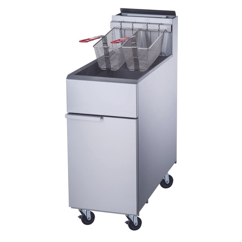 Migsa MGEF-4-MG Freidora Comercial 2 Canastillas Restaurante Cocina Económica Freír Alimentos Freidores Alitas Papas A la Francesa Salchipulpos Pollo Snacks.  KitchenMax.Store. Envíos seguros a todo México. Cotiza hoy mismo.