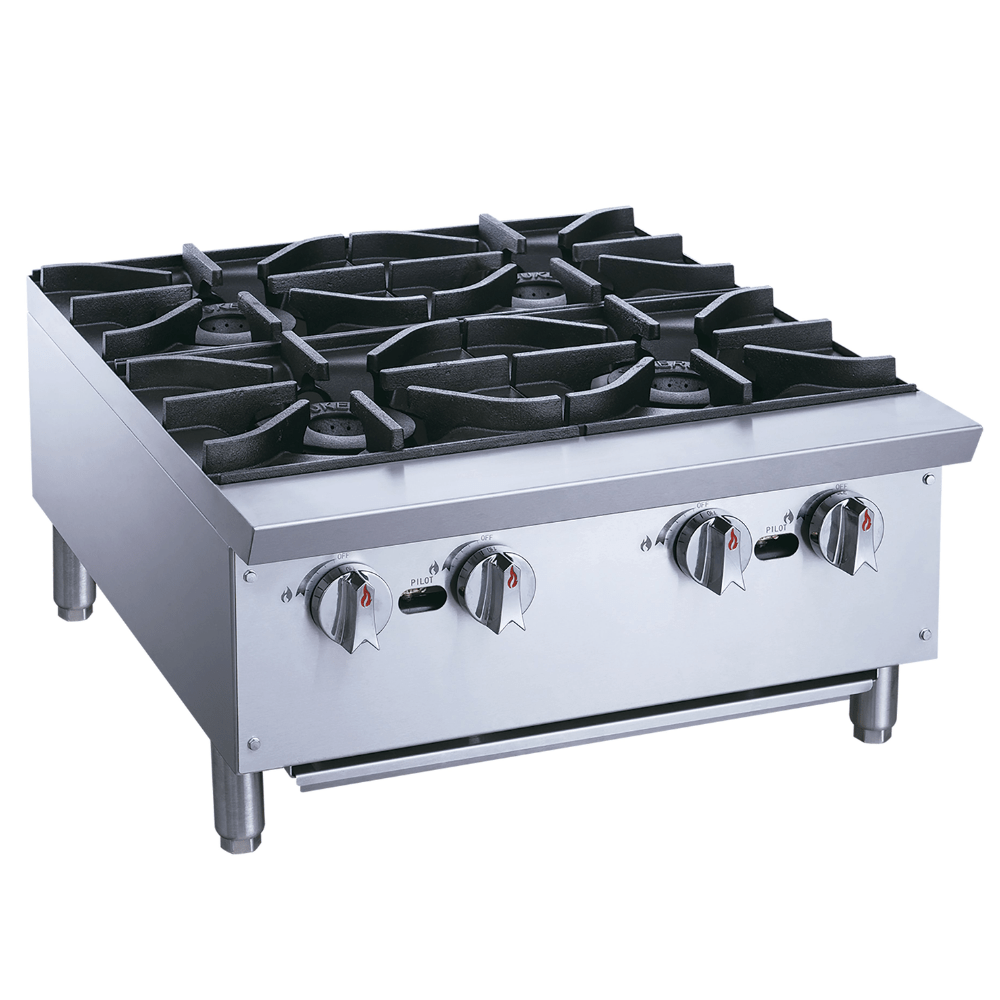 Migsa XRB-4-MG Parrilla Comercial Frente 61 cm 4 Parrillas Gas Acero Inoxidable Gris - - Migsa - KitchenMax Store