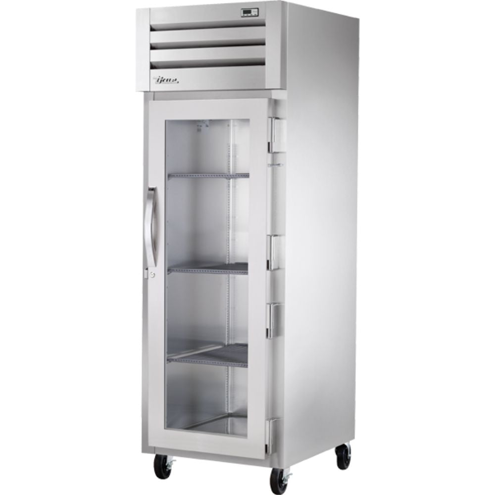 REFRIGERADOR TRUE STR1F-1G-HC | Refrigerador Vertical | 1 Puerta Cristal | Acero Inoxidable Aluminio | Restaurante Cocina Industrial Pastelería Restaurante Lácteos Industrial Cocina Cremería Comercios Insumos Carnicería Hotel Panadería Refresquero Latas Bar Abarrotes