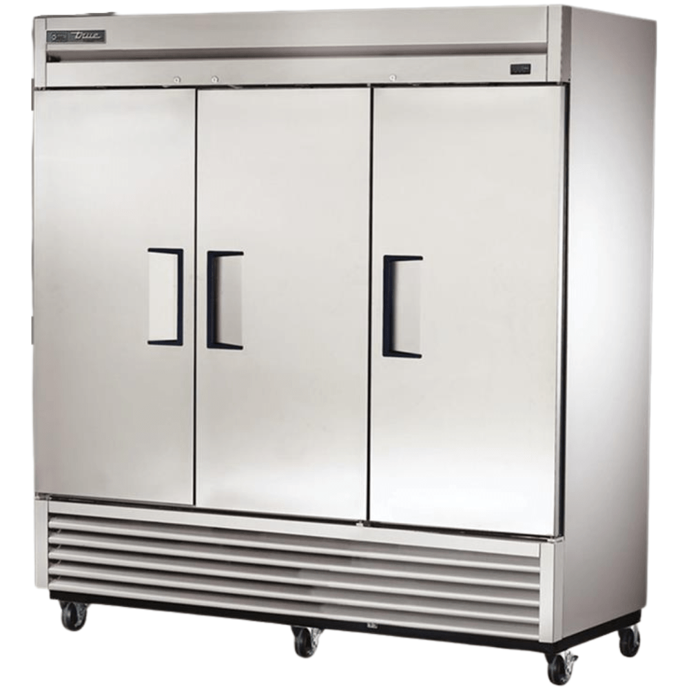 TRUE T-72-HC Refrigerador Vertical 3 Puertas Solida Iluminacion Cuerpo Acero Inoxidable Gris - - true - KitchenMax Store