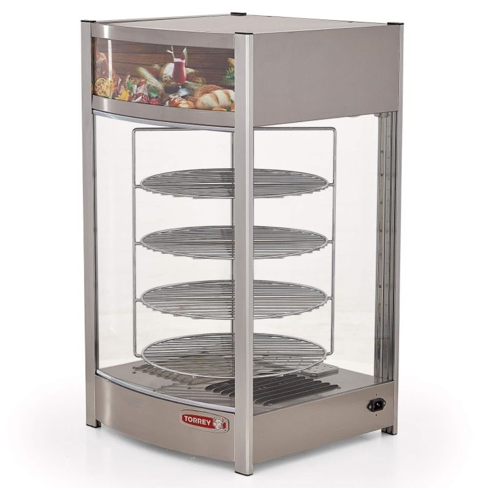 Torrey Vcg-46/97 Cvvcm046001 Vitrina Caliente Pizza Multinivel Giratoria 360 46 cm - Vitrinas Calientes - Torrey - KitchenMax Store
