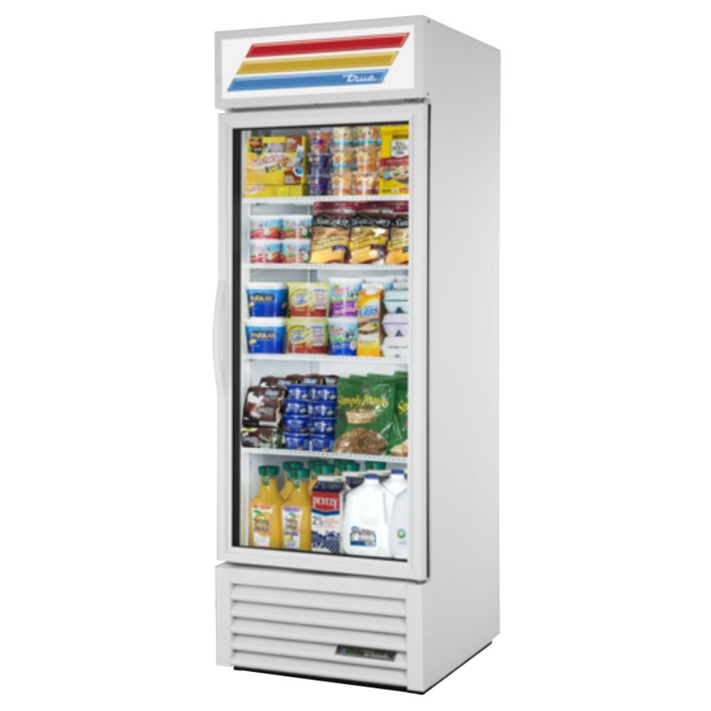 True GDM-23-HC~TSL01 Refrigerador Exhibidor Vertical 1 Puerta Cristal 4 Parrillas - - True - KitchenMax Store