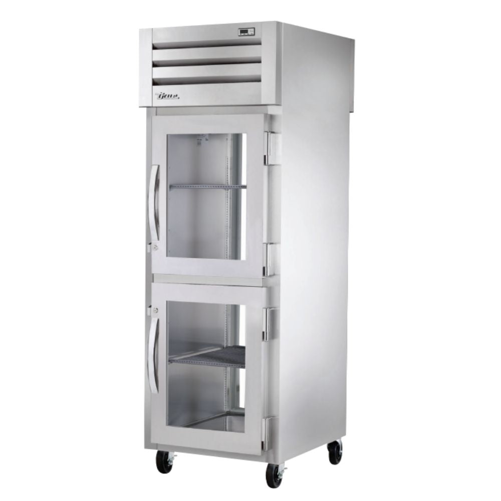 True STA1RPT-2HG-1G-HC Refrigerador Vertical 2 Medias Puertas Cristal 3 Parrillas - - True - KitchenMax Store