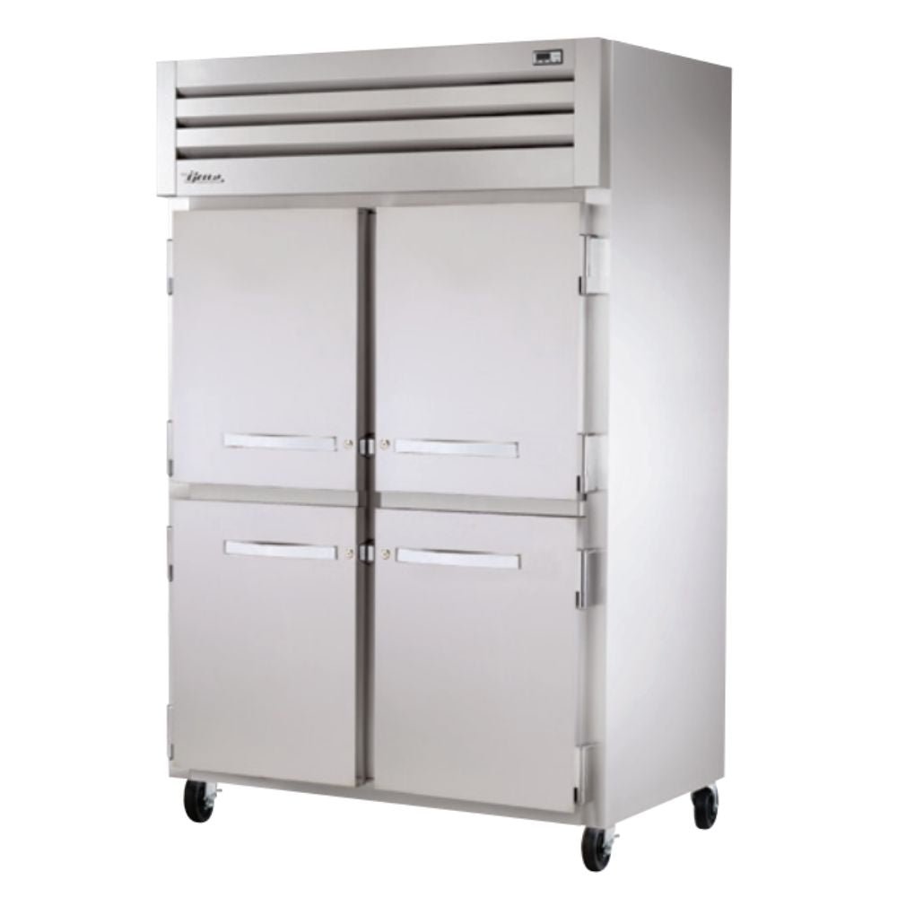 True STA2R-4HS-HC Refrigerador Vertical 4 Medias Puertas Solidas 3 Parrillas - - True - KitchenMax Store