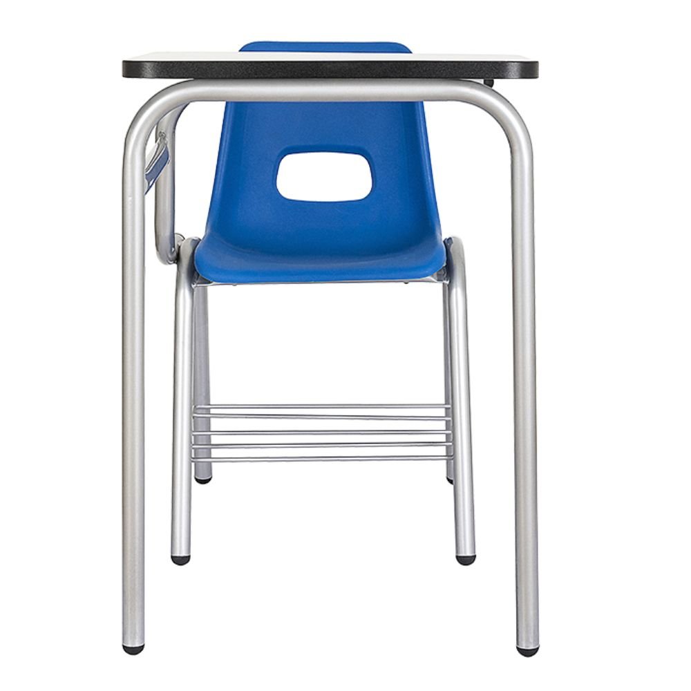 PUPITRE NOGAL BEAT PL - 825 | Pupitre Escolar Mini | Estructura Tubular | Asiento Respaldo Polipropileno | Regatones Polietileno | Paleta | Canastilla | Interior - PL - 825 - ALBAR - NOGAL BEAT - Sillas