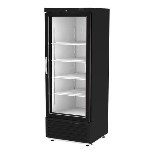 REFRIGERADOR ASBER ARM-17 HC | Refrigerador Exhibidor Vertical | 1 Puerta Cristal | 17 Pies Cúbicos | Acero Inoxidable | Vinil Negro | Hotel Carnicería Abarrotes | Restaurante Lácteos Industrial Cocina Cremería Comercios Insumos Hotel Panadería Refresquero Latas Bar Tiendas Bistro Carnicería Abarrotes 