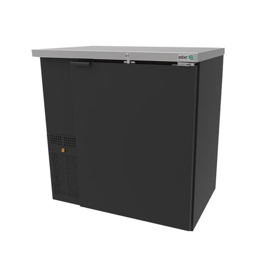 REFRIGERADOR ASBER ABBC-24-36 HC / S-HC | Refrigerador Contra Barra | 1 Puerta Solida | Iluminación LED | Control Temperatura | Eléctrico | Bar Cafetería Negocio Bebidas Refrigeracion 