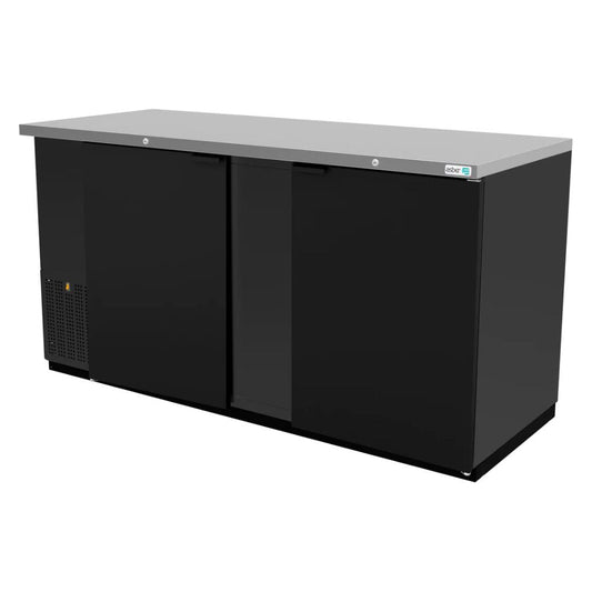 REFRIGERADOR ASBER ABBC-68 HC / S-HC | Refrigerador Contra Barra | 2 Puertas Solidas | Acero Inoxidable | 4 Parrillas | Iluminación LED | Bar Barras Hotel Restaurante Cafeteria Bar Bebidas Frias 
