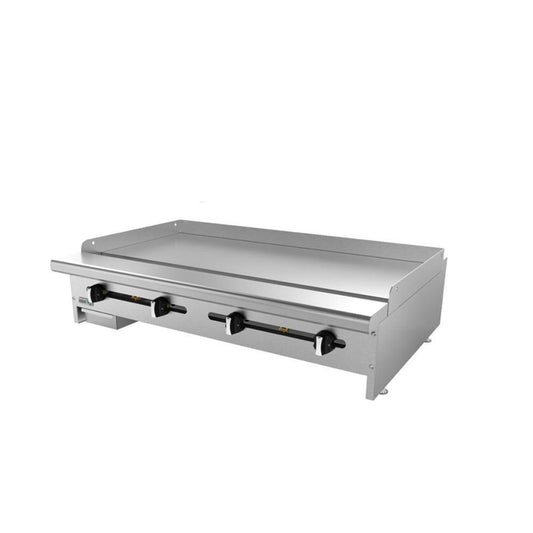 PLANCHA ASBER AEMG-48-H | Plancha | Charola anti-derrame | Gas | Acero Inoxidable | Hotel Restaurante Loncheria Fonda Bar | Plancha 48" Lonches Coccion Piloto Bandeja Charola Derrame Desmontable Nivelador Cold Rolled Panel de control Ergonomico Cocina Industrial Preparacion alimentos Gourmet Buffet Restaurante Hotel Snack Quemador Hierro Taqueria Negocio Fonda