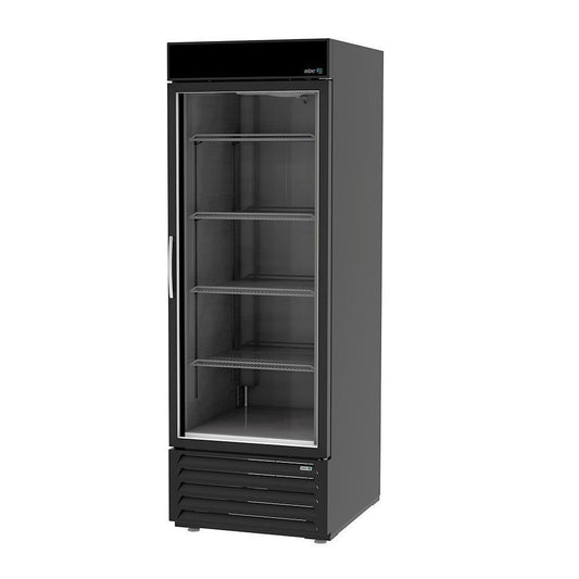 CONGELADOR ASBER AFMD-23 HC | Congelador Vertical | 1 Puerta Cristal | 4 Parrillas | Eléctrico | Control Temperatura Inteligente | Negro | Supermercado Cafetería Aeropuerto Gourmet Alimento Helado Exhibición Evaporación Deshielo Comida Control Electronico Acero Inoxidable Luz Led Super Mercado Abarrotes Vinil NegroLlantas Deslazamiento Facil