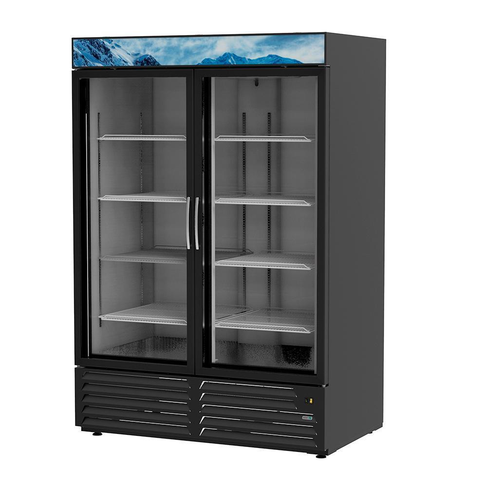 CONGELADOR ASBER AFMD-37 HC | Congelador Vertical | 2 Puertas Cristal | 8 Parrillas | Eléctrico | Control Electrónico | Interior | Paleterias Super Mercados Tiendas de Autoservicio Congelador Vertical Puerta Cristal Restaurante Gourmet Exhibición Evaporación Deshielo Comida Control Electronico Acero Inoxidable Super Mercado Abarrotes Vinil NegroLlantas Deslazamiento Facil Alimento Conservador Congelacion