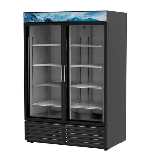 CONGELADOR ASBER AFMD-37 HC | Congelador Vertical | 2 Puertas Cristal | 8 Parrillas | Eléctrico | Control Electrónico | Interior | Paleterias Super Mercados Tiendas de Autoservicio Congelador Vertical Puerta Cristal Restaurante Gourmet Exhibición Evaporación Deshielo Comida Control Electronico Acero Inoxidable Super Mercado Abarrotes Vinil NegroLlantas Deslazamiento Facil Alimento Conservador Congelacion