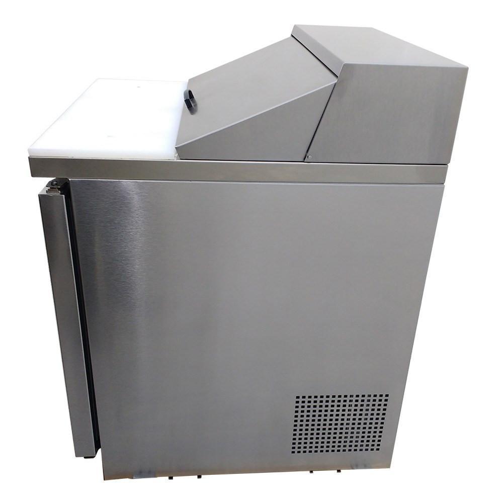 MESA ASBER APTS-27-8 HC | Mesa Refrigerada | 1 Puerta Solida | Acero Inoxidable | Gris | Cocina Restaurante Cafetería Cocinas Industriales Restaurantes Alimentos Frescos