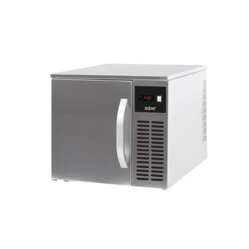 ABATIDOR ASBER EBC-03 | Abatidor | 1 Puerta | Acero Inoxidable | 3 Niveles | Restaurante Catering  Negocio de Alimentos | Congelador Abatidor Congelacion Rapida Restaurante Paletas Comida Postres Alimentos Comida Paletas Tiendas Autoservicio Supermercado Conservador Control Temperatura Electronico Ecológico Almacenaje Element Abarrotes Automatico Schuko