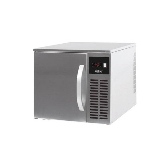 ABATIDOR ASBER EBC-03 | Abatidor | 1 Puerta | Acero Inoxidable | 3 Niveles | Restaurante Catering  Negocio de Alimentos | Congelador Abatidor Congelacion Rapida Restaurante Paletas Comida Postres Alimentos Comida Paletas Tiendas Autoservicio Supermercado Conservador Control Temperatura Electronico Ecológico Almacenaje Element Abarrotes Automatico Schuko
