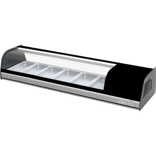 VITRINA ASBER ACTC-69 HC | Vitrina Sobre Mostrador | Acero Inoxidable | Control Temperatura Electrónico | Evaporadores | Iluminación LED | InteriorZona de Alimentos Refrigerados Pastelería Repostería Tienda Abarrotes Carnicería Alimentos Refrigerados Pasteles Postre Tienda 