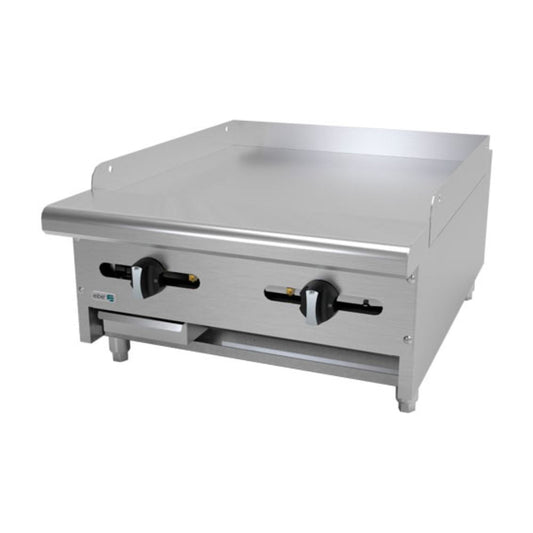 PLANCHA ASBER AEMG-24-H | Plancha | Charola anti-derrame | Gas | Acero Inoxidable | 2 Quemadores | Hotel Restaurante Loncheria Fonda Bar | Plancha 24" Lonches Coccion Piloto Bandeja Charola Derrame Desmontable Nivelador Cold Rolled Panel de control Ergonomico Cocina Industrial Preparacion alimentos Gourmet Buffet Restaurante Hotel Snack Quemador Hierro Taqueria Negocio Fonda