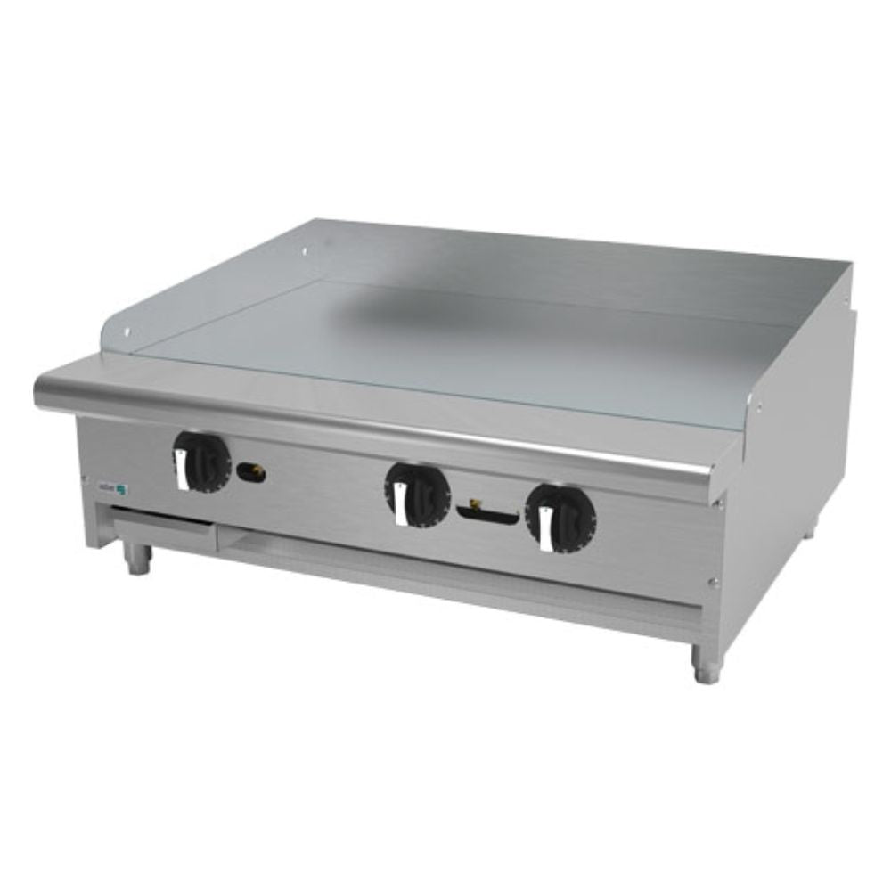 PLANCHA ASBER AETG-36-H | Plancha | Bandeja Recoge Grasa | Gas | Acero Inoxidable | Hotel Restaurante Cafetería Fonda | Plancha 36" Cold Rolled Nivelador Termostato Modular Quemadores Tipo U Piloto Charola Bandeja Grasa Gas Coccion Cocina Industrial Preparacion de alimentos Cocina Industrial Lonche Snack Comida Buffet Gourmet Uso Rudo Restaurante Mariscos Cafeteria Bistro Profesional